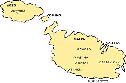 Malta - ostrovy Malta, Gozo a comino
