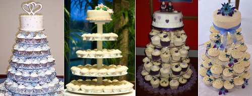 Svatební dort z cupcakes