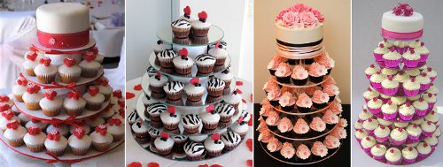 Svatební dort z cupcakes