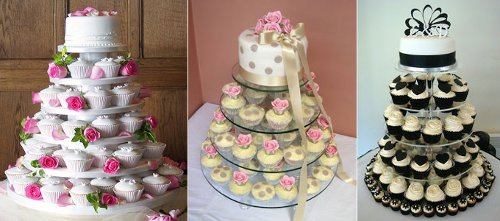 Svatební dort z cupcakes dortíků