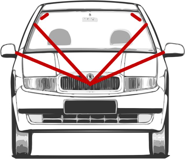 Přední část auta můžete ozdobit do tvaru zdvojeného "V"
