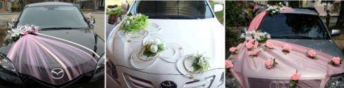 Při zdobení auta nevěsty můžete být velmi kreativní