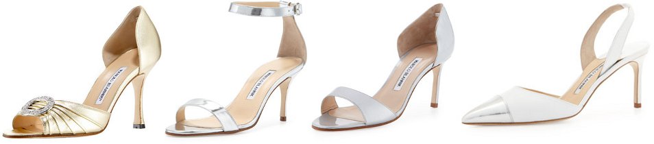 Manolo Blahnik - svatební boty otevřené