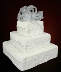 hranatý svatební dort