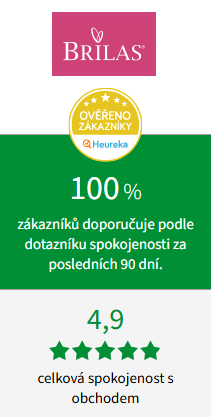 Brilas má dlouhodobě hodnocení 98-100% na Heureka.cz