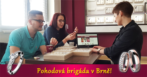 Pohodová brigáda v Brně. Pomáhej snoubencům vybírat prstýnky!