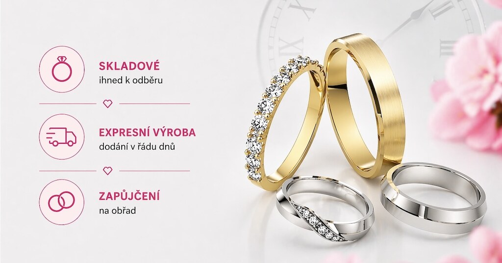 Prsteny na svatbu: když vás tlačí čas