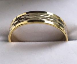 Dreamer Colour GW snubní prsteny ze žlutého a bílého zlata