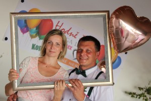 Johana Colour RW snubní prsteny z bílého a červeného zlata