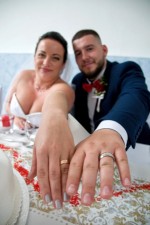 Herkules Red Diamond  snubní prsteny z červeného zlata