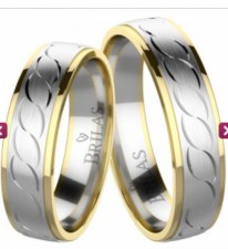 Forever Ring Colour GW snubní prsteny z bílého a žlutého zlata