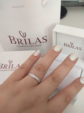 Auris White lesklé snubní prsteny z bílého zlata