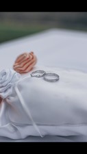 Doris White snubní prsteny z bílého zlata