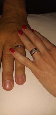 Katy White snubní prsteny z bílého zlata