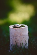 Iris White snubní prsteny z bílého zlata