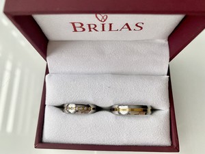Orion Steel Gold snubní prsteny z chirurgické oceli