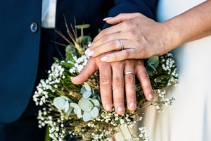 Diadem II White snubní prsteny z bílého zlata
