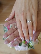 Rumba White snubní prsteny z bílého zlata