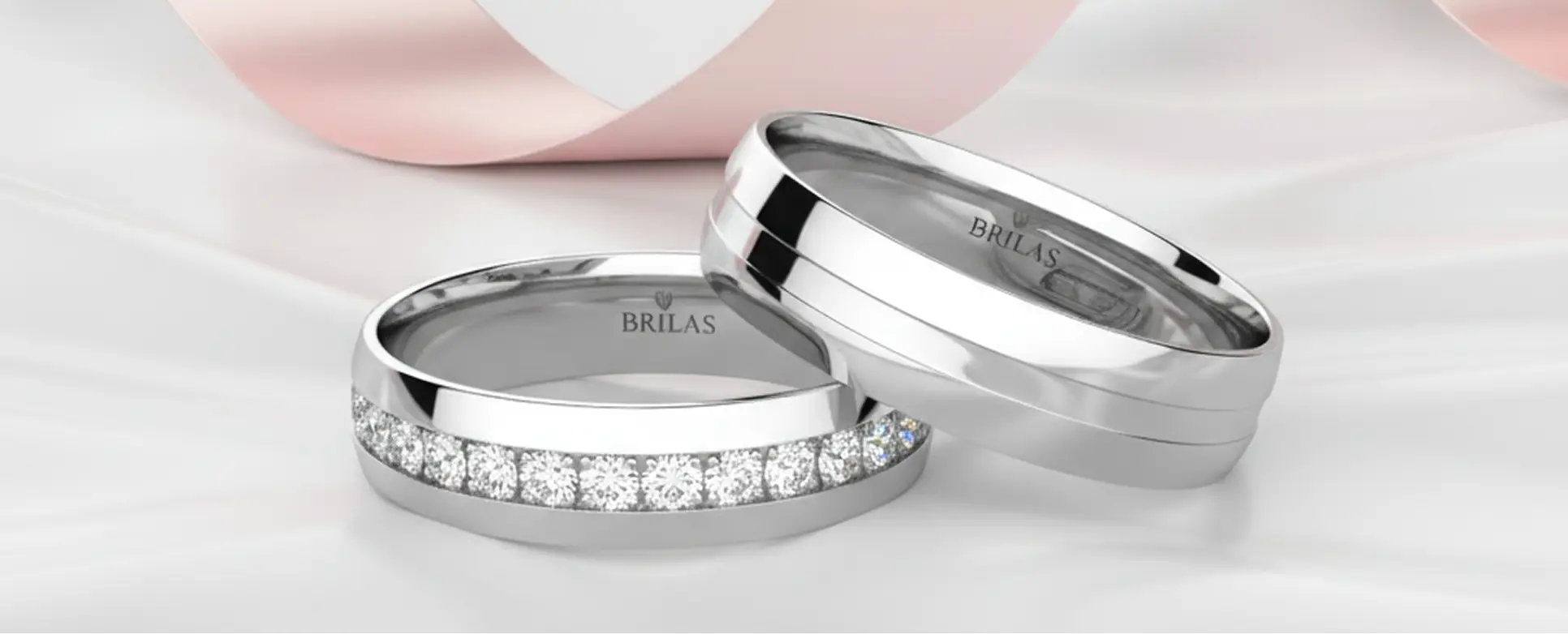 Snubní prsteny z bílého zlata