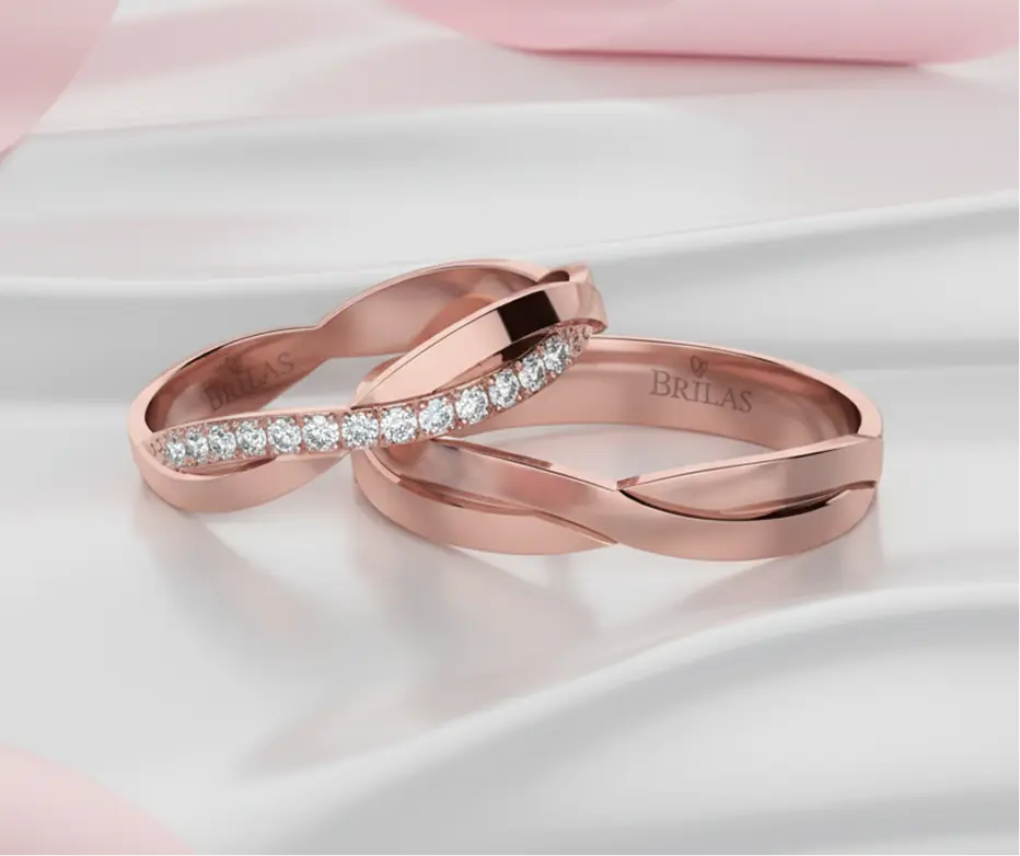 Snubní prsteny z růžového zlata
