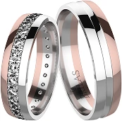 bílo-růžové zlato