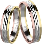 bílo-žluto-růžové zlato