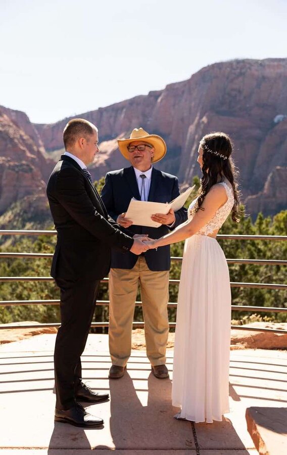 Svatba Kolob Canyon mountain view