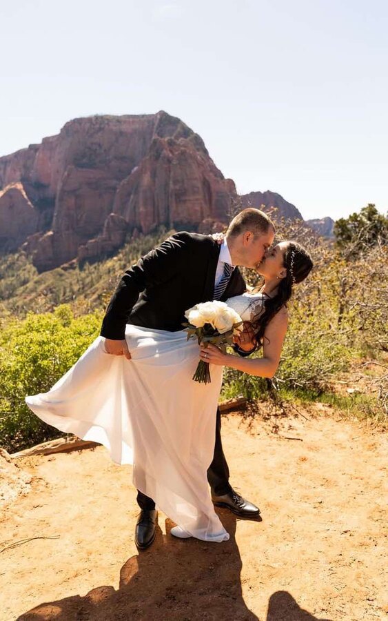 Svatba Kolob Canyon mountain view