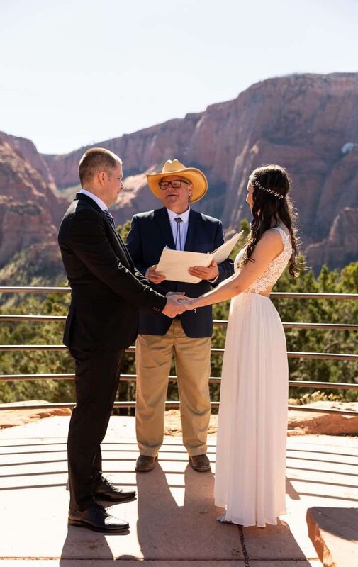 Svatba Kolob Canyon mountain view