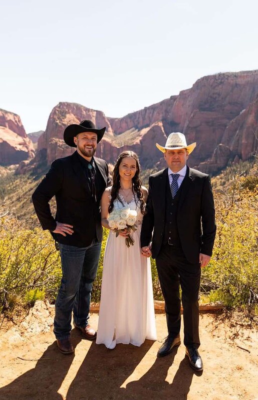 Svatba Kolob Canyon mountain view
