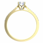 Afrodita Gold zásnubní prsten ze žlutého zlata