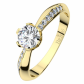 Michaela Gold luxusní zásnubní prsten ve žlutém zlatě