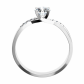 Paloma White zajímavý zásnubní prsten z bílého zlata