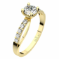 Paloma Gold zajímavý zásnubní prsten ze žlutého zlata