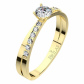 Amanda Gold dokonalý zásnubní prsten ze žlutého zlata