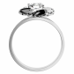 Azureta White robustní zásnubní prsten z bílého zlata