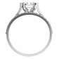 Justina White báječný zásnubní prsten z bílého zlata