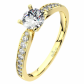 Angelina Gold rozkošný zásnubní prsten ze žlutého zlata
