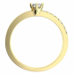 Petronela Gold špičkový zásnubní prsten ze žlutého zlata