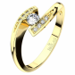 Nuriana Gold Briliant nevšední zásnubní prsten ve žlutém zlatě s brilianty