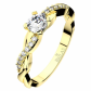 Luciana Gold  vznešený zásnubní prsten ve žlutém zlatě