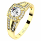 Apate Gold netradiční zásnubní prsten ze žlutého zlata