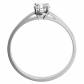 Diona W Briliant (5 mm) jemný zásnubní prsten z bílého zlata