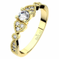 Zlatka G Briliant (4 mm) zásnubní prsten ve žlutém zlatě