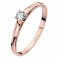 Diona Red - jemný zásnubní prsten z růžového zlata