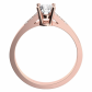 Monika Red překrásný zásnubní prsten z růžového zlata