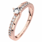 Petronela R Briliant (3,25 mm) zásnubní prsten z růžového zlata