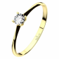 Lyra G Briliant tradiční zásnubní prsten ze žlutého zlata