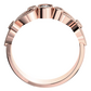 Viva Red prsten z růžového zlata