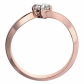 Pamela Red Briliant zásnubní prsten z růžového zlata
